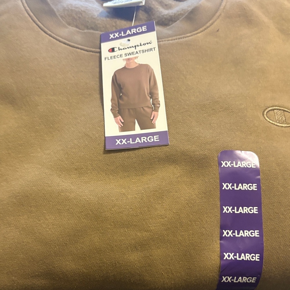 Champion Taupe Sweatshirt and Joggers Set Size XXL - Picture 5 of 6